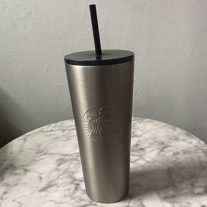 Brand new never used- Starbucks Stainless Steel Matte Gunmetal Cold Cup 24oz